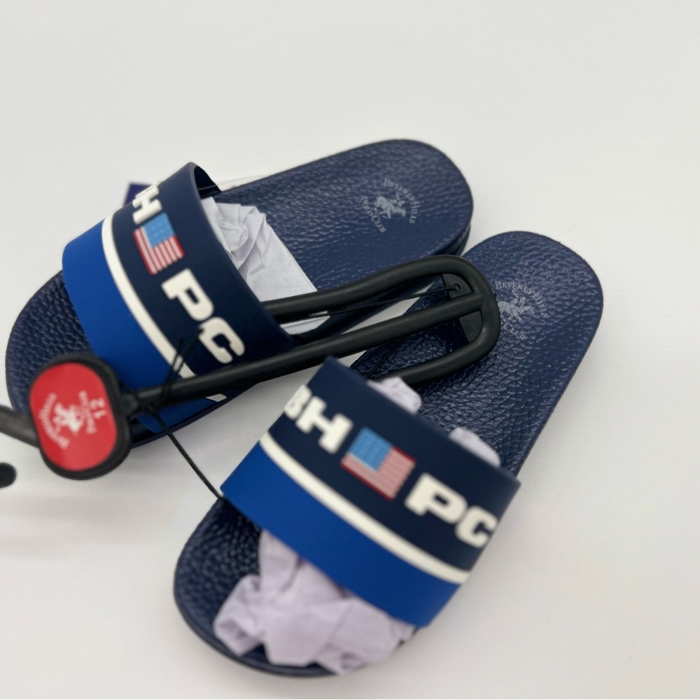 Beverly Hills Boys Slides Non-Slip (Toddler-Big Kid), Navy Blue size 12 - Picture 1 of 6